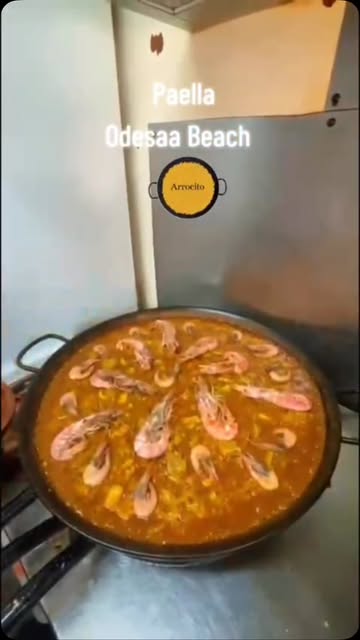 Paella en una publicación de Odesa Beach